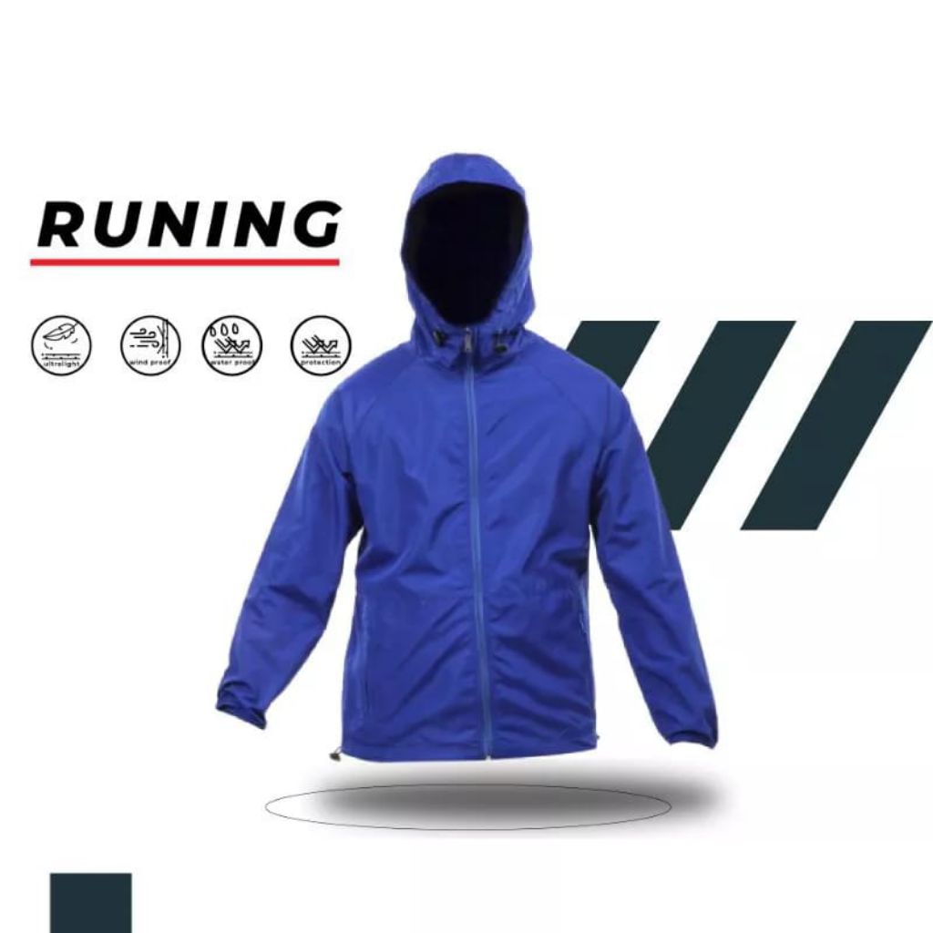 Jaket parasut olahraga pria dan wanita jaket running jaket lari