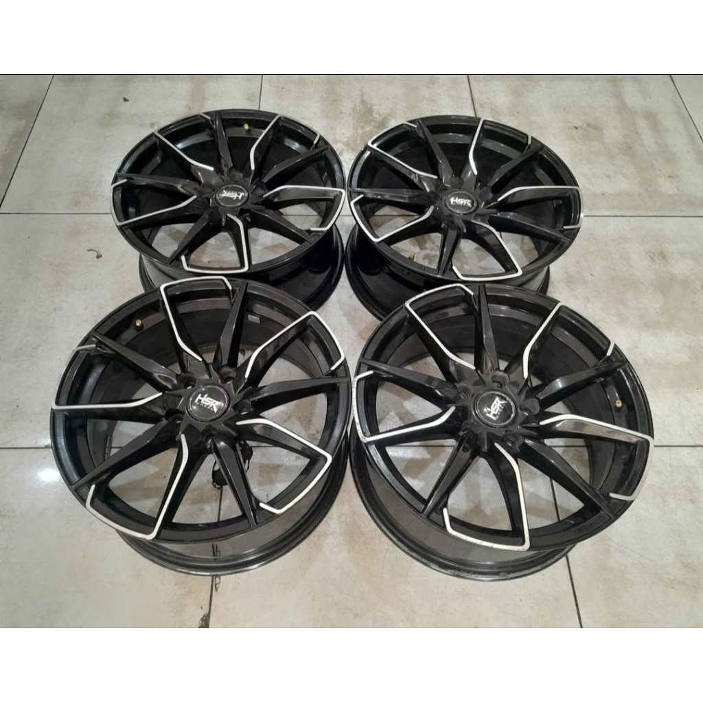 Velg Mobil Second HSR Talaga Ring 17 X 7.5 Pcd 5x114.3 ET40 Black Polish