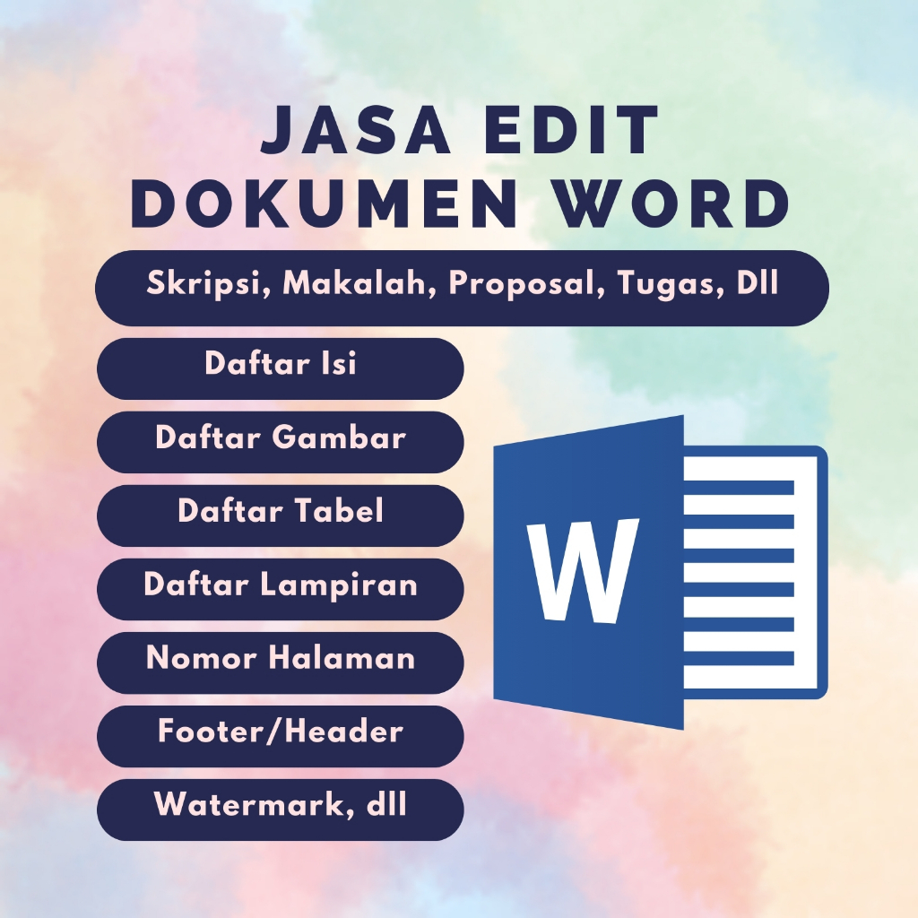 Jasa Perapihan Dokumen Skripsi | Penomoran Halaman, Daftar Isi, Tabel & Gambar Otomatis