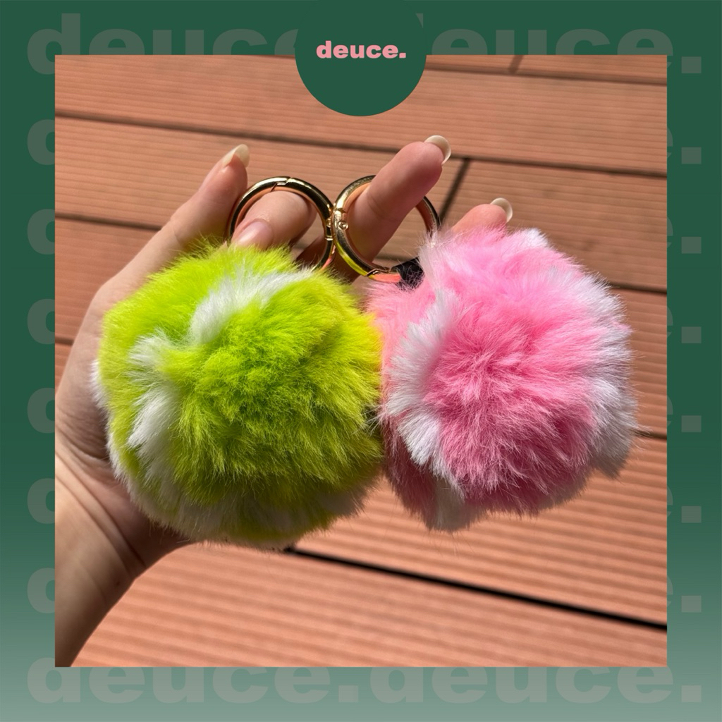 DEUCE | Fluffy Tennis Ball KeyChain