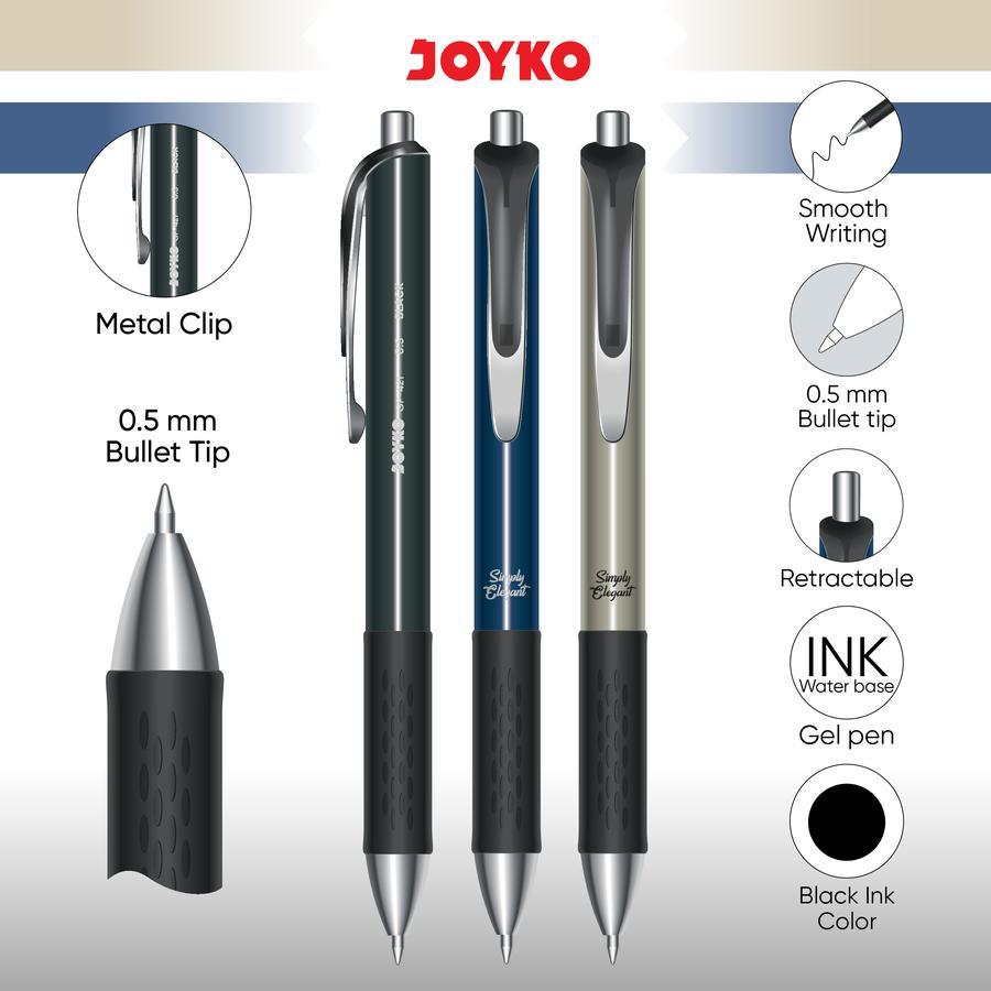 

Gel Pen Pulpen Pena Joyko GP-421 0.5 mm Simply Elegant