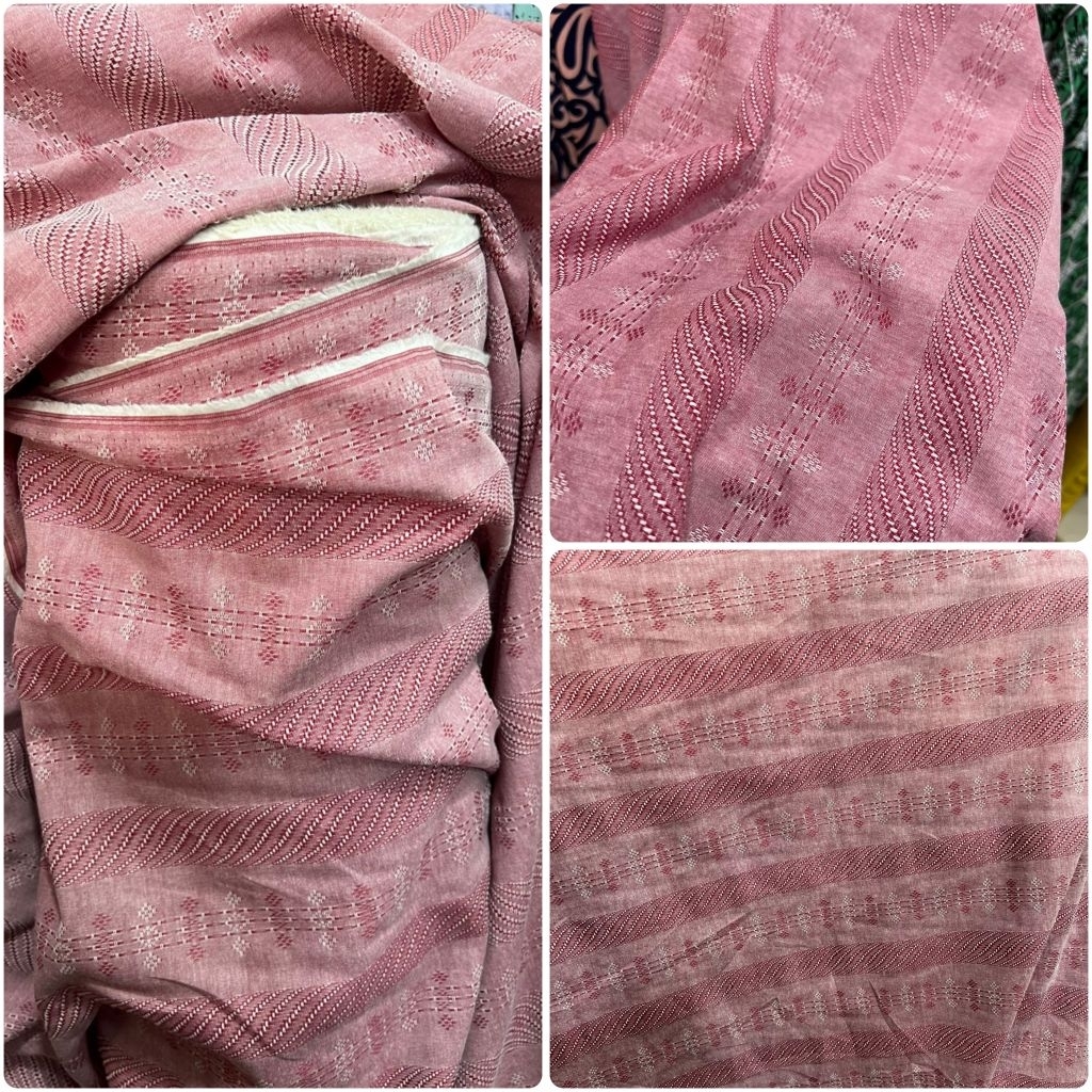 KAIN BAHAN KATUN OXFORD DOBI MOTIF KATUN FUL KATUN| harga 0,5meter