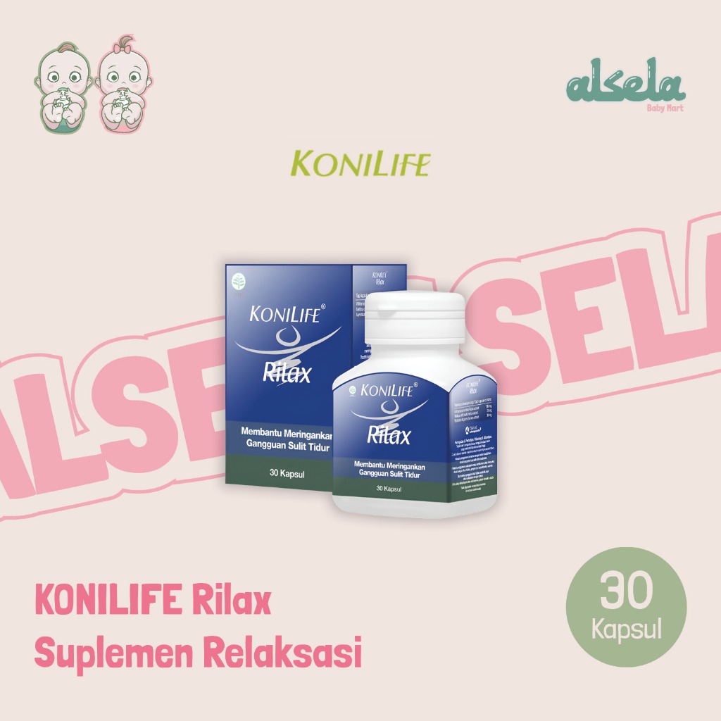 Konilife Rilax Suplemen Meringankan Gangguan Sulit Susah Tidur Bahan Alami Tingkatkan Kualitas Tidur