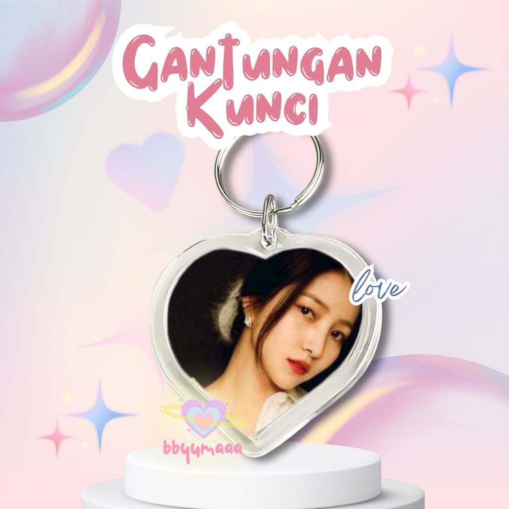 (BUY 1 GET 1 FREE) GANTUNGAN KUNCI AKRILIK LOVE CUSTOM / GANTUNGAN KUNCI AKRILIK / GANTUNGAN KUNCI A