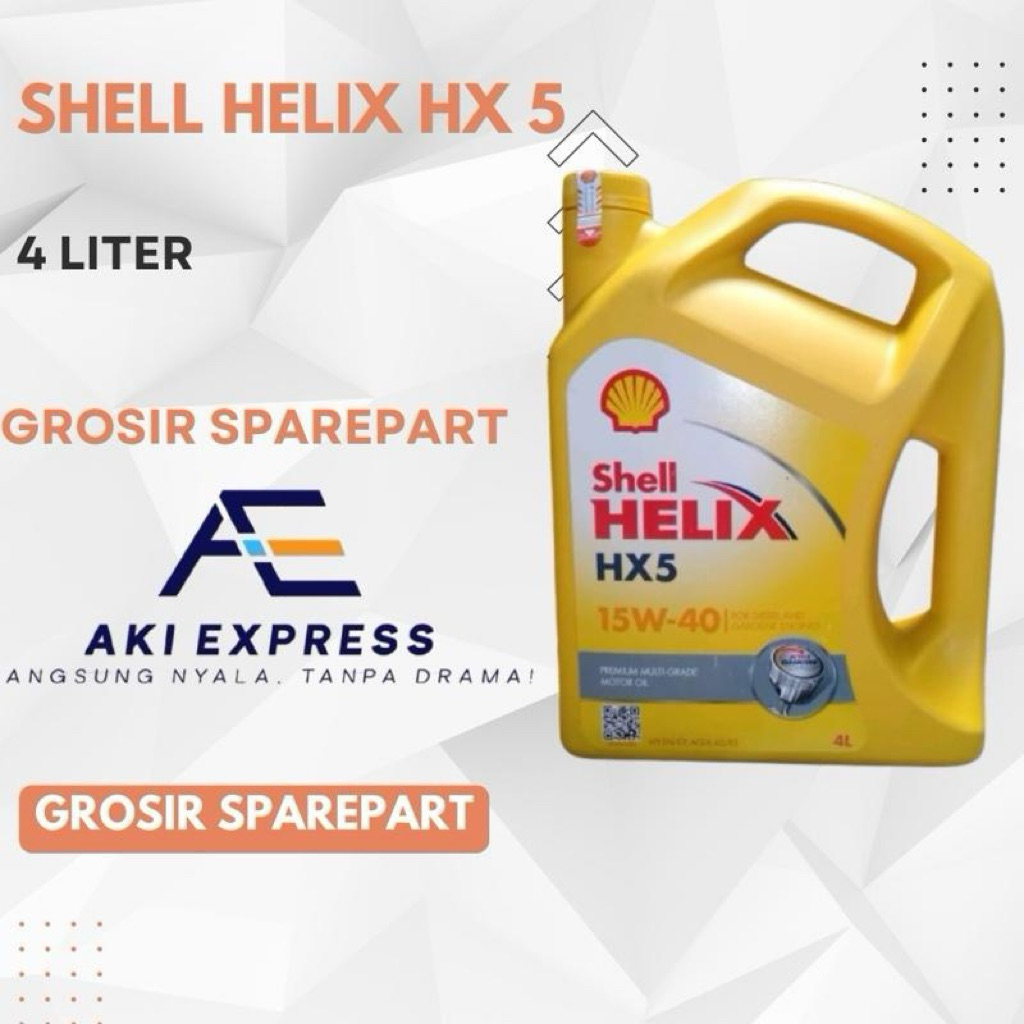 Shell Helix HX5 4L - Oli Mesin Mobil Bensin Engine