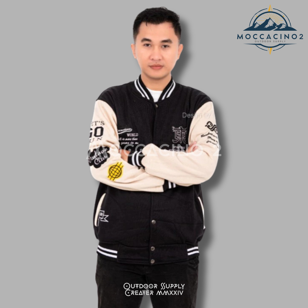 Jaket Varsity Full Bordir Bahan Premium Tebal - Jaket Base Ball Pria Dan Wanita (BISA COD)
