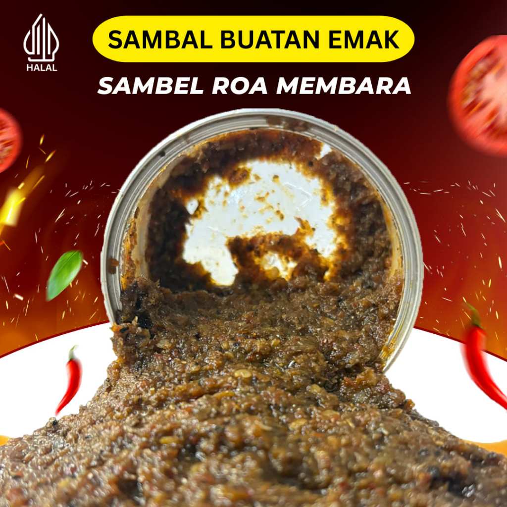 

BARU Sambal Spicy Asap Ikan Roa - Sambel Roa 120 Gram - Kemasan Kaleng Siap Makan Asli Homemade - Sambal khas Sulawesi Utara Original Viral Murah Enak Bikin Nagih