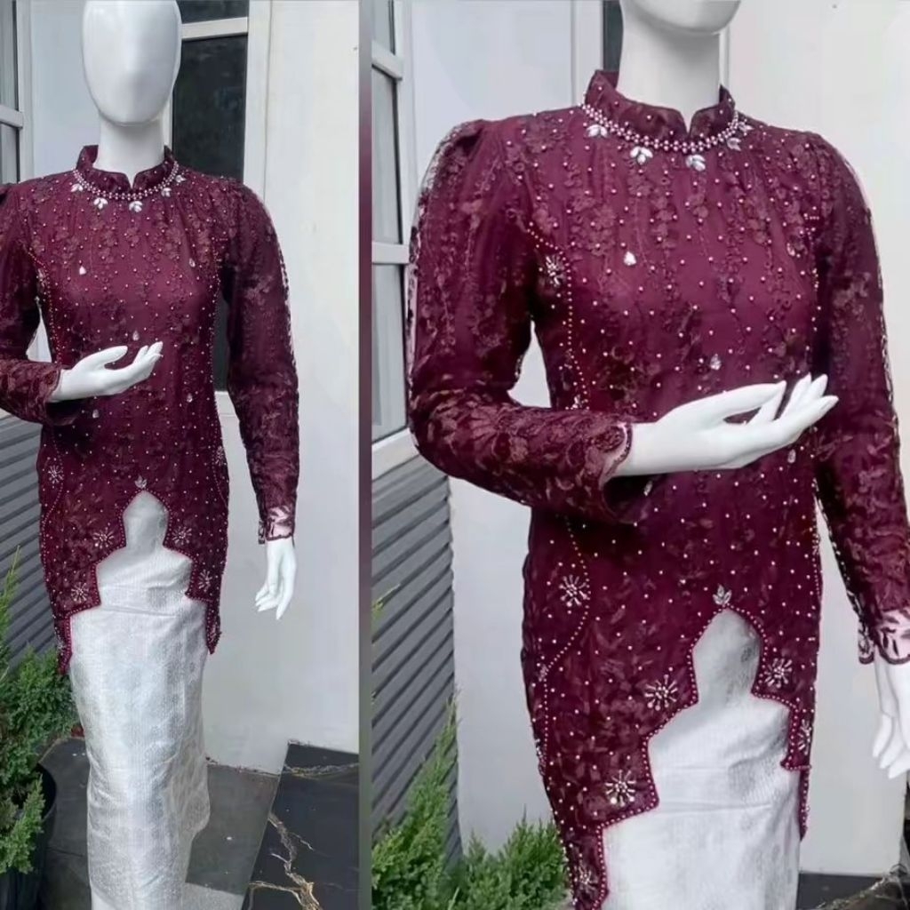 Kebaya Tunik Rinda Nr Mutiara//Kebaya Tunik Kenian//Seragaman Pesta//Kebaya model terbaru