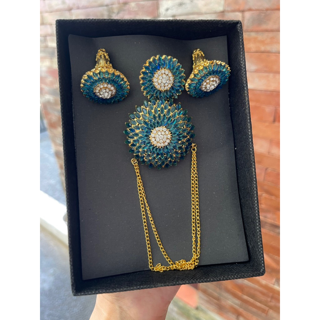 Set Bros Alpaka Borobudur Rantai Sircon