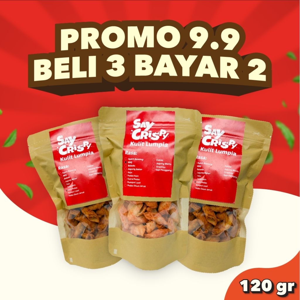 

SAY CRISPY KULIT LUMPIA CRISPY 120 GRAM - MAKAN RINGAN RENYAH DAN LEZAT