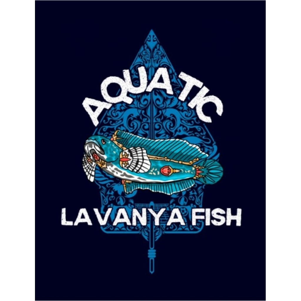 

stiker vektor Channa blue phulcra