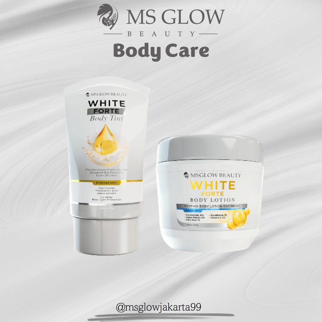 MS GLOW BEAUTY Hand Body Dosting / Body Tint Pelembab Badan Body Lotion