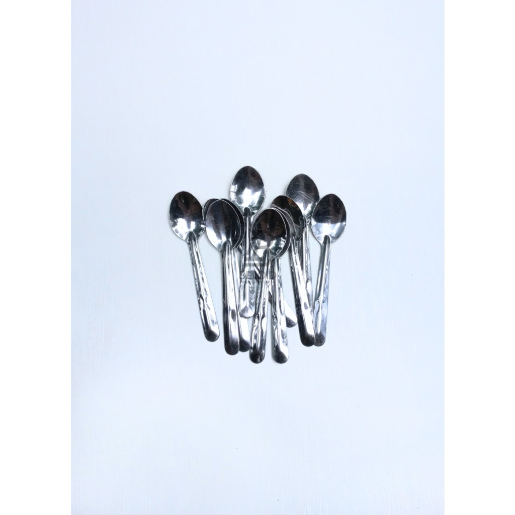 [1 Lusin] Sendok Kopi Kecil Stainless / Sendok Gagang Kecil / Sendok Pendek Stainless