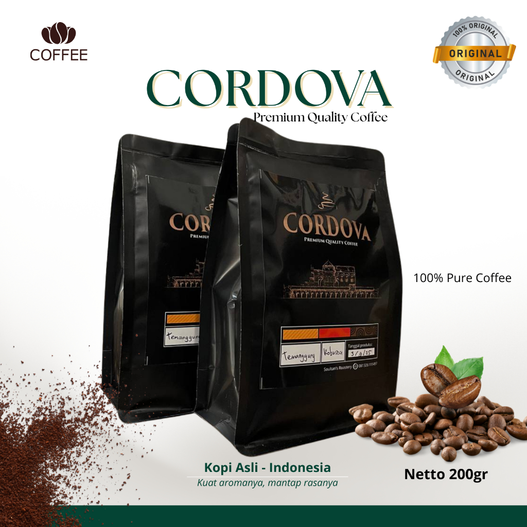 

Beli 2 Lebih Hemat Kopi Robusta Cordova - Pure 100% Tanpa Campuran - Bisa COD - Garansi