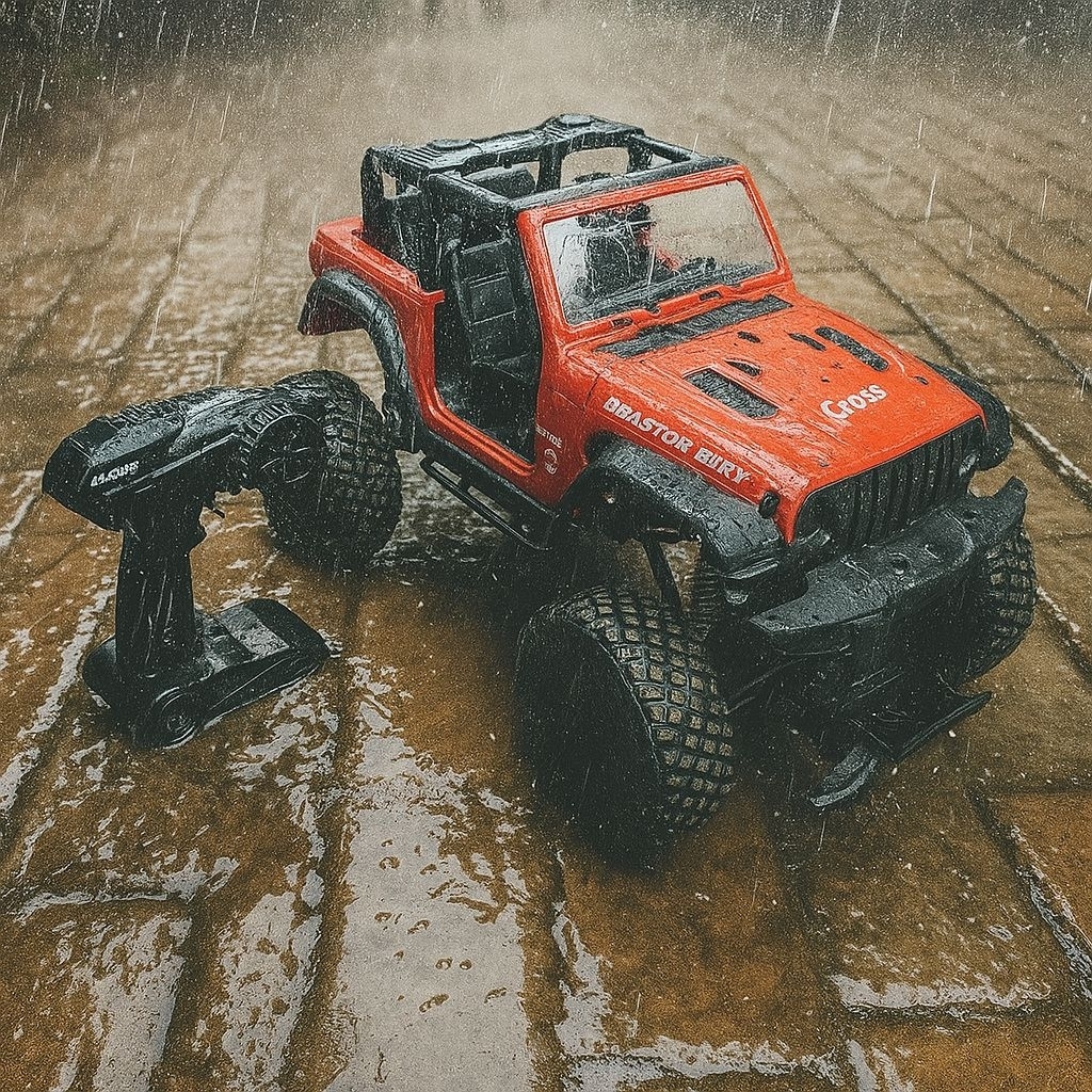 Mobil RC Jeep Rubicon 1:8 Skala Super Jumbo 50cm Anti Air 4WD Offroad