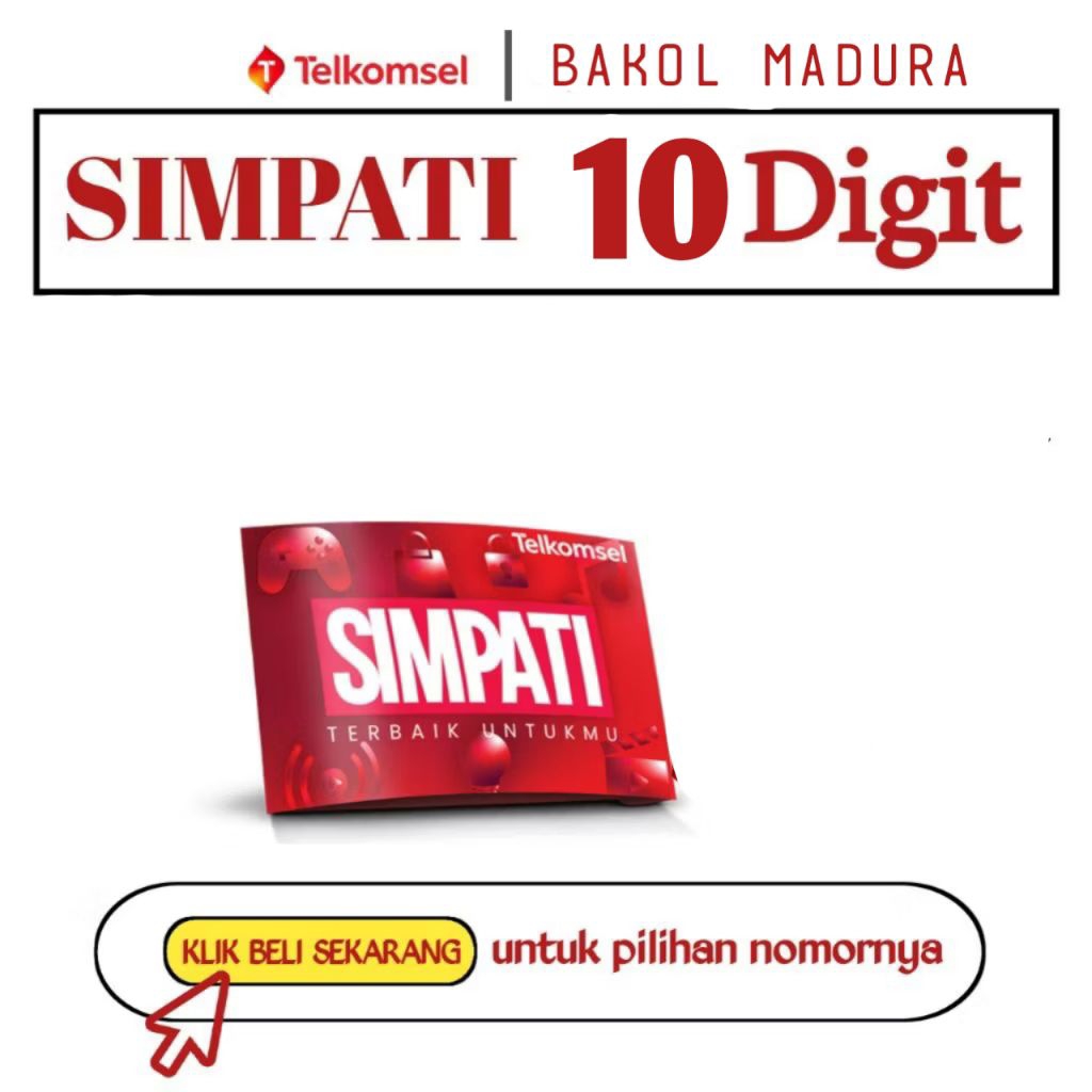 Telkomsel Nomer Cantik Kartu 10 DIGIT PERDANA