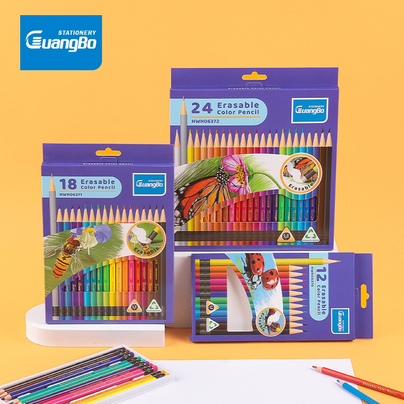 

ERASABLE COLOR PENCIL - 12 COLOR