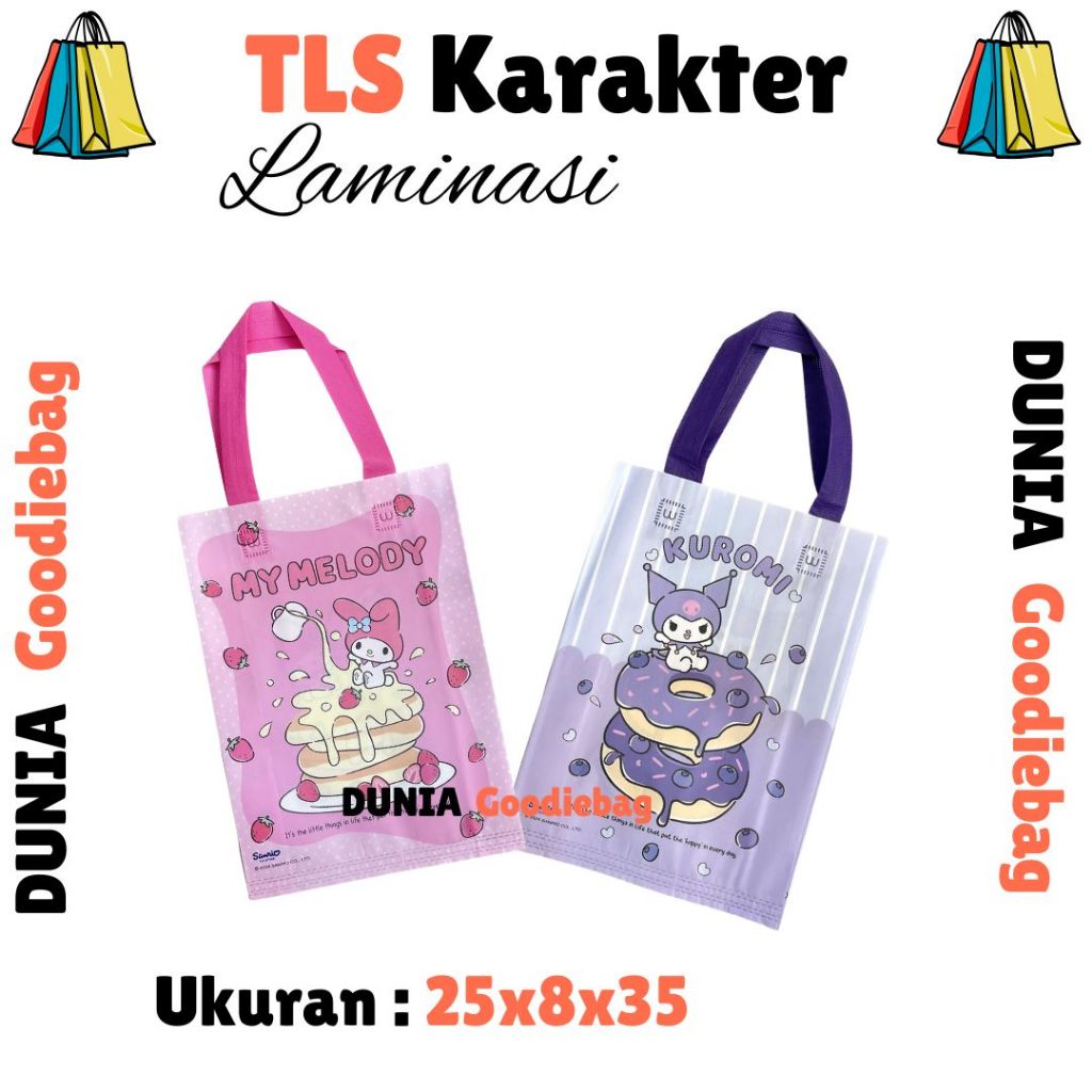 

Tas Laminasi Karakter Ukuran 25x35 Isi 12 pcs Tas Hampers,Tas Sovenir,