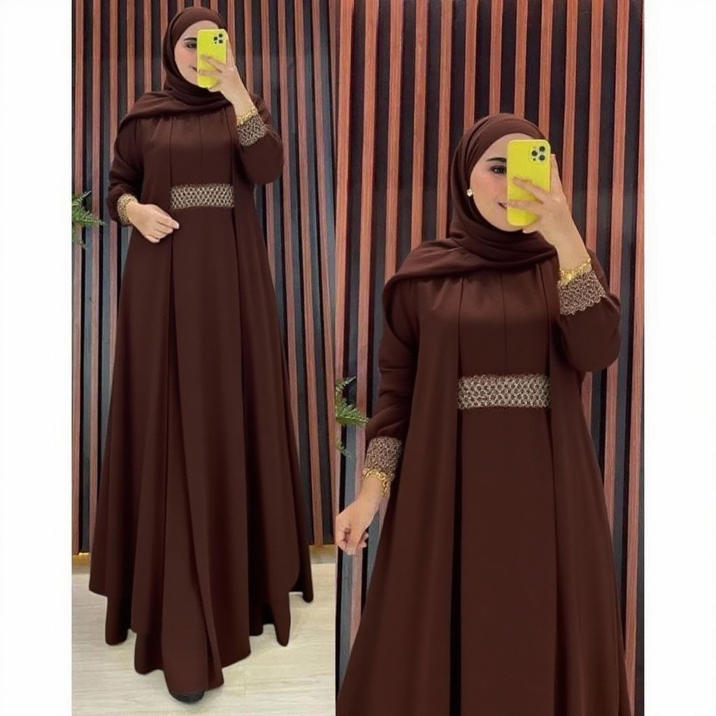 Salsa Maxy Dress I Gamis murah I Kondangan l Jumbo l Fashion Muslim l Gamis ceruty babydoll l Gamis