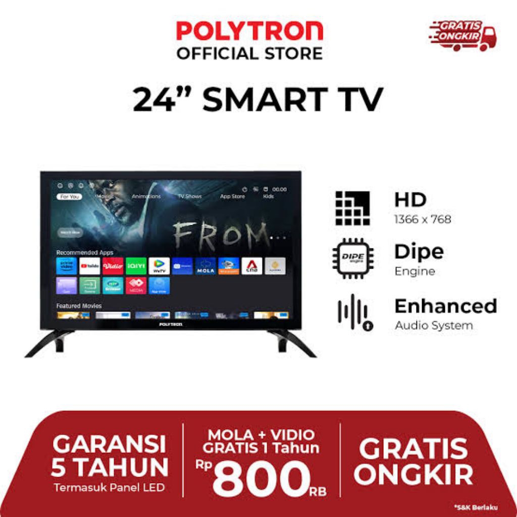 TV SMART POLYTRON 24"