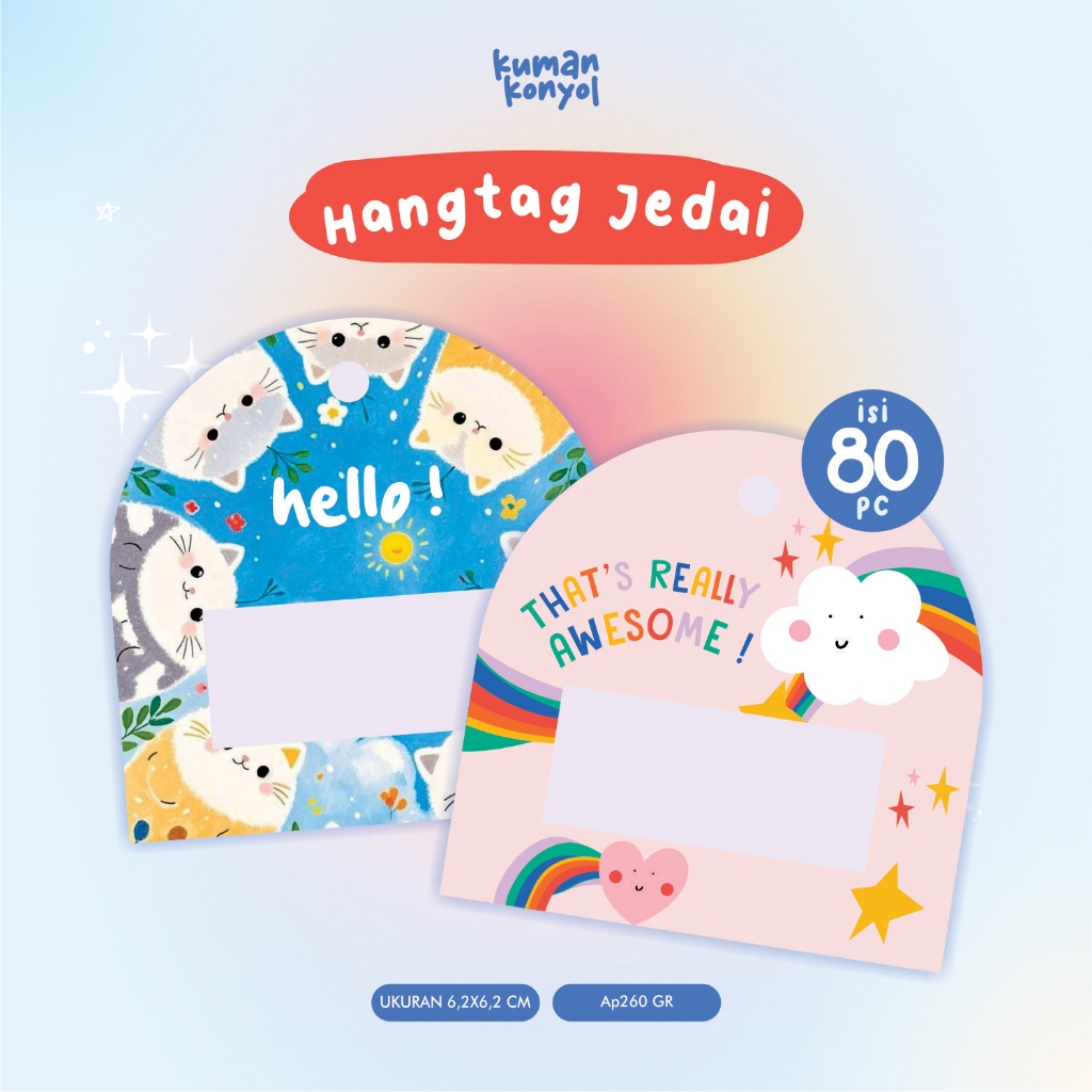 

HANGTAG JEDAI - LABEL AKSESORIS - HANG TAG AKSESORIS BENTUK