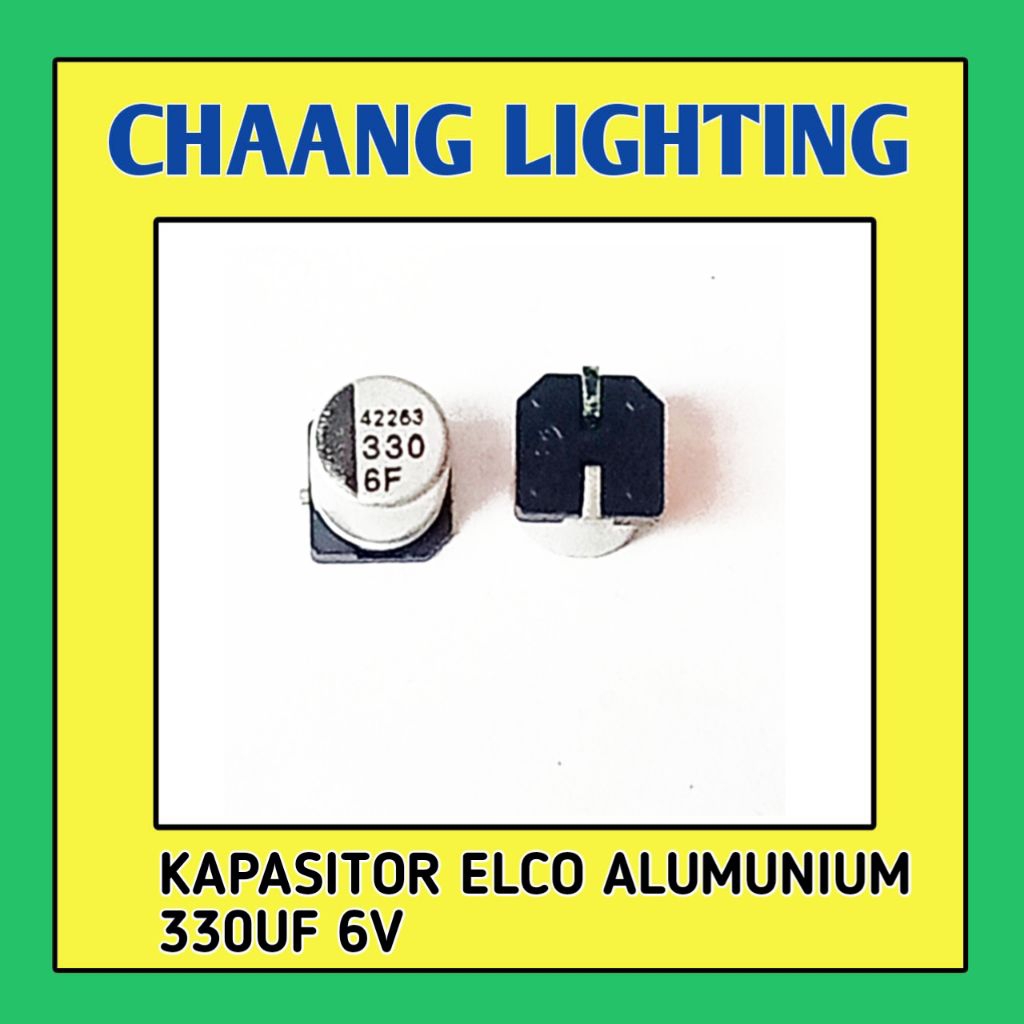 ELCO SMD 330UF 6V ALUMUNIUM KAPASITOR ELCO SMD 330UF 6V CAPASITOR ELCO 330uF 6V SMD ELKO SMD 330 UF 