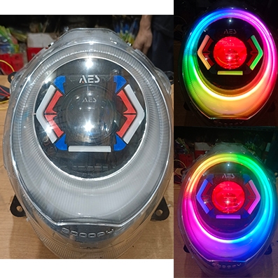 Lampu Biled Scoopy Th 2021 s/d 2023 Rjb Android App Pnp saklar Fulset Shroud cakra Custom
