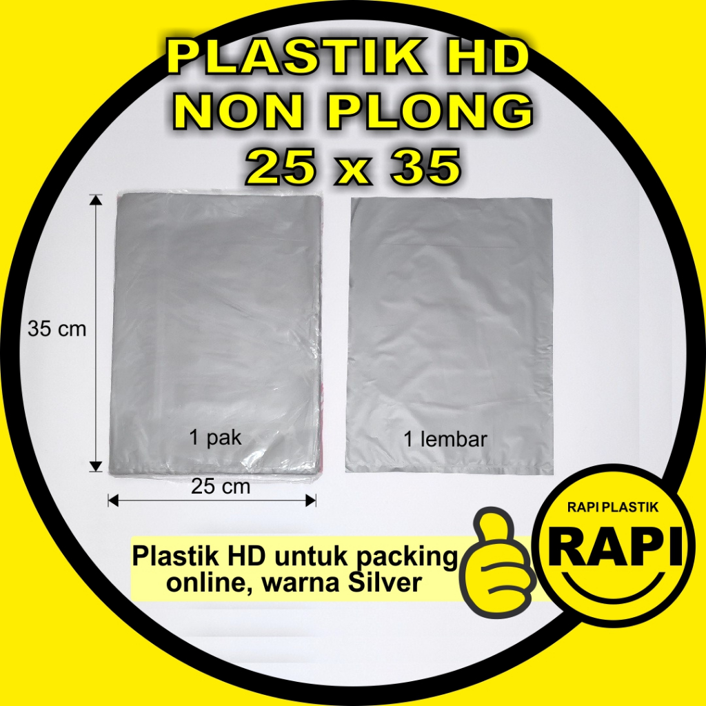 Plastik HD tanpa plong 25x35 utk Kantong Plastik Online Shop