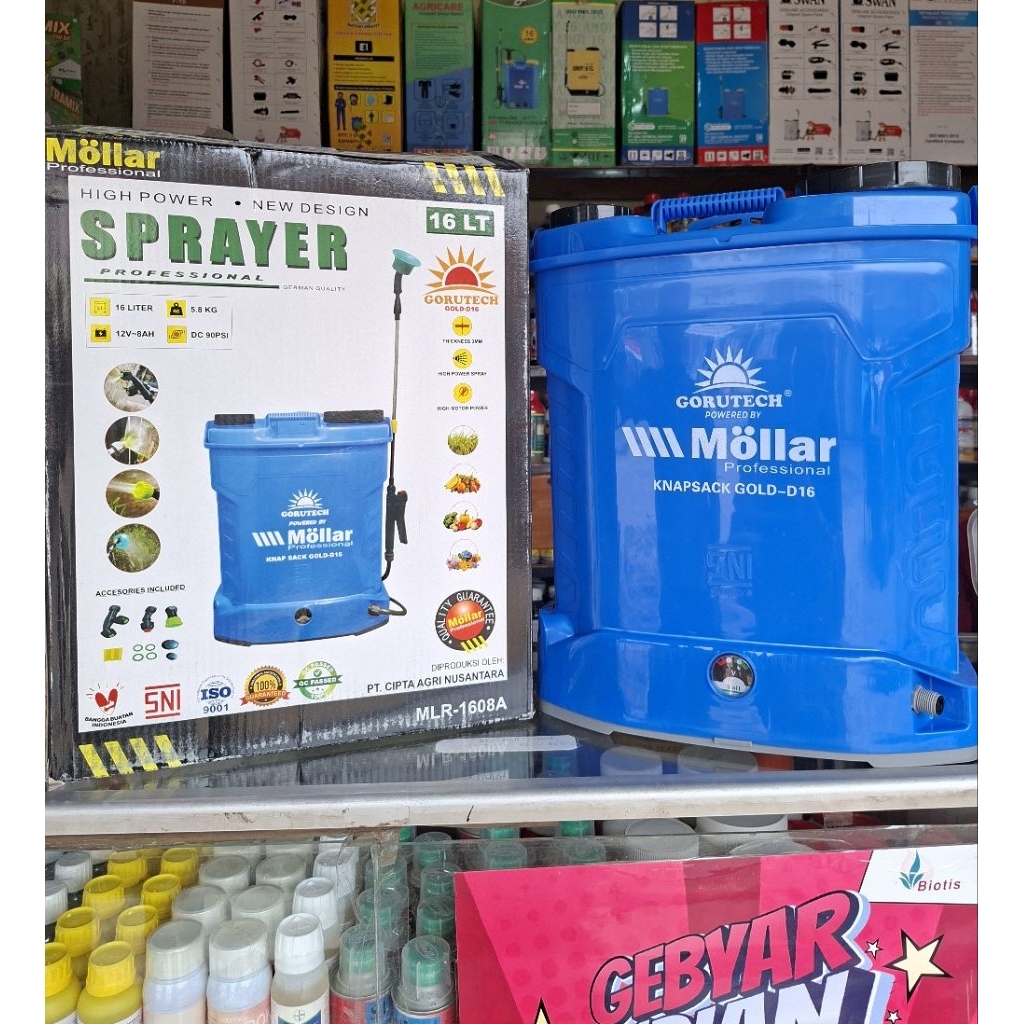 Mollar Sprayer Elektrik Alat Semprot Hama 16 Liter