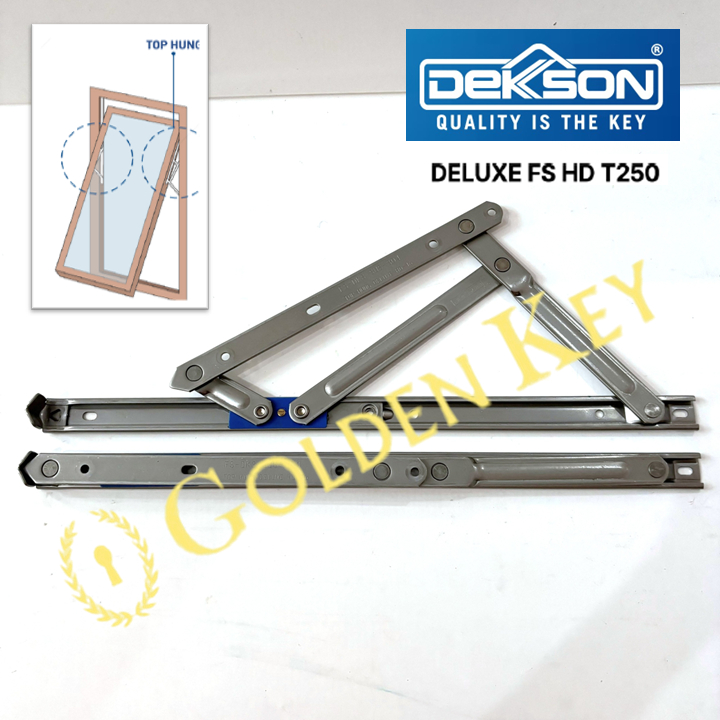 Engsel Casement Jendela Top Hung Dekson Dekkson FS HD T 250 T250 16 Inch Friction Stay Deluxe 304