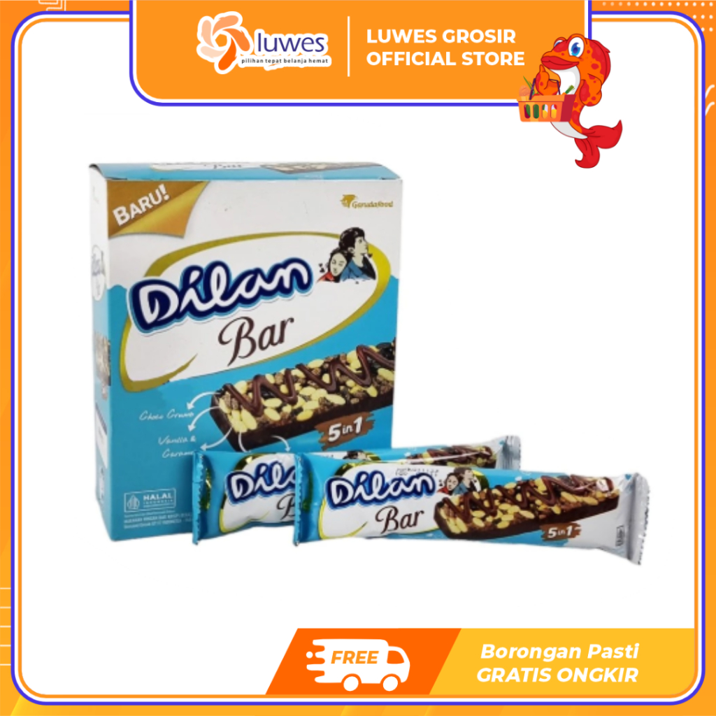 

[GROSIR] Dilan Bar 5 in 1 Box Rice Crispy Krim Vanilla Cokelat Isi 12pcs Murah