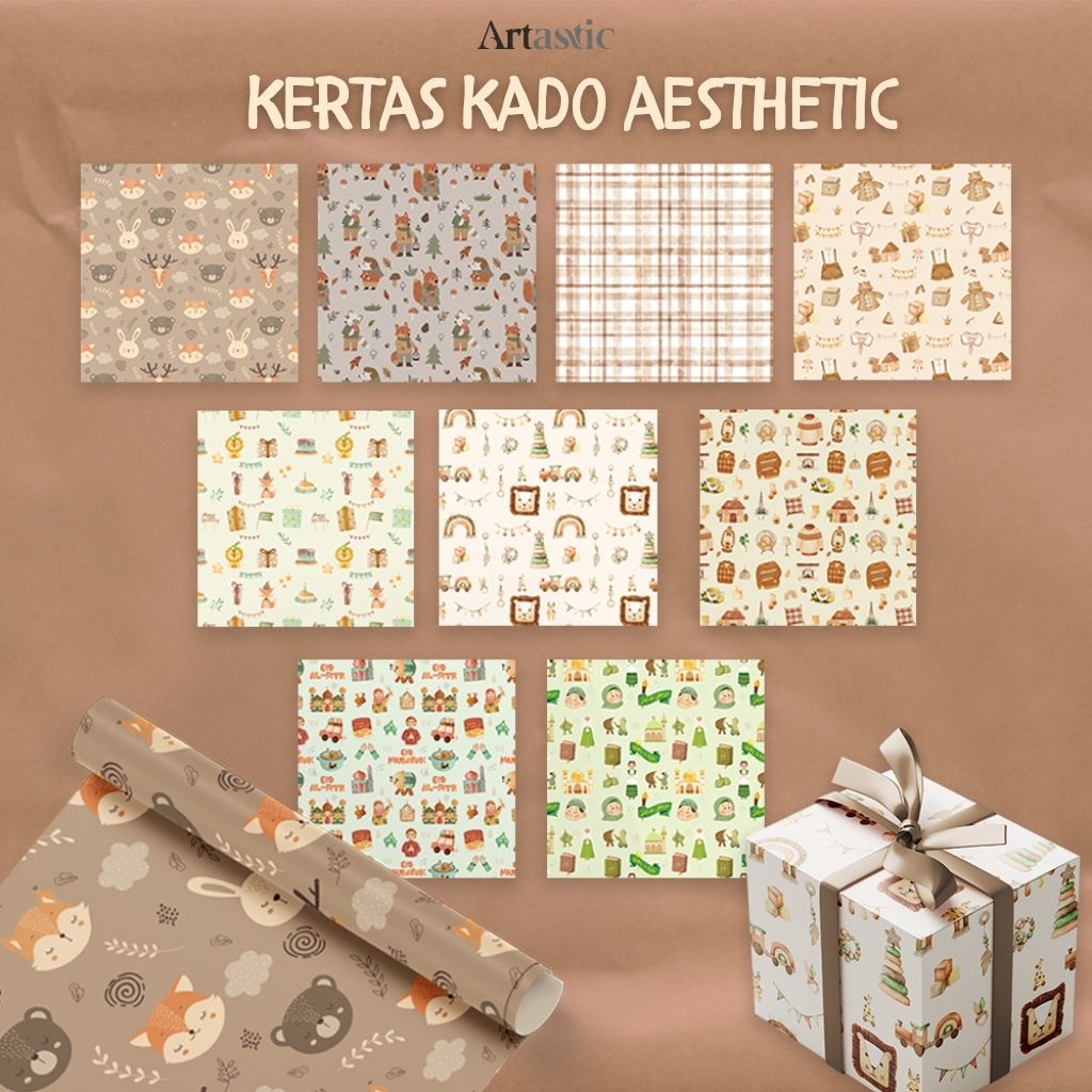 Kertas Kado Aesthetic | Kertas Kado Estetik | Kertas Kado | Kertas Kado A3+ | Kertas Kado Murah