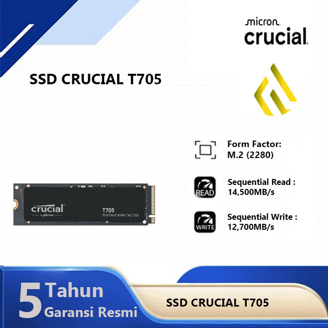 SSD Crucial T705 2TB - SSD Internal M.2 NVMe PCIe Gen5