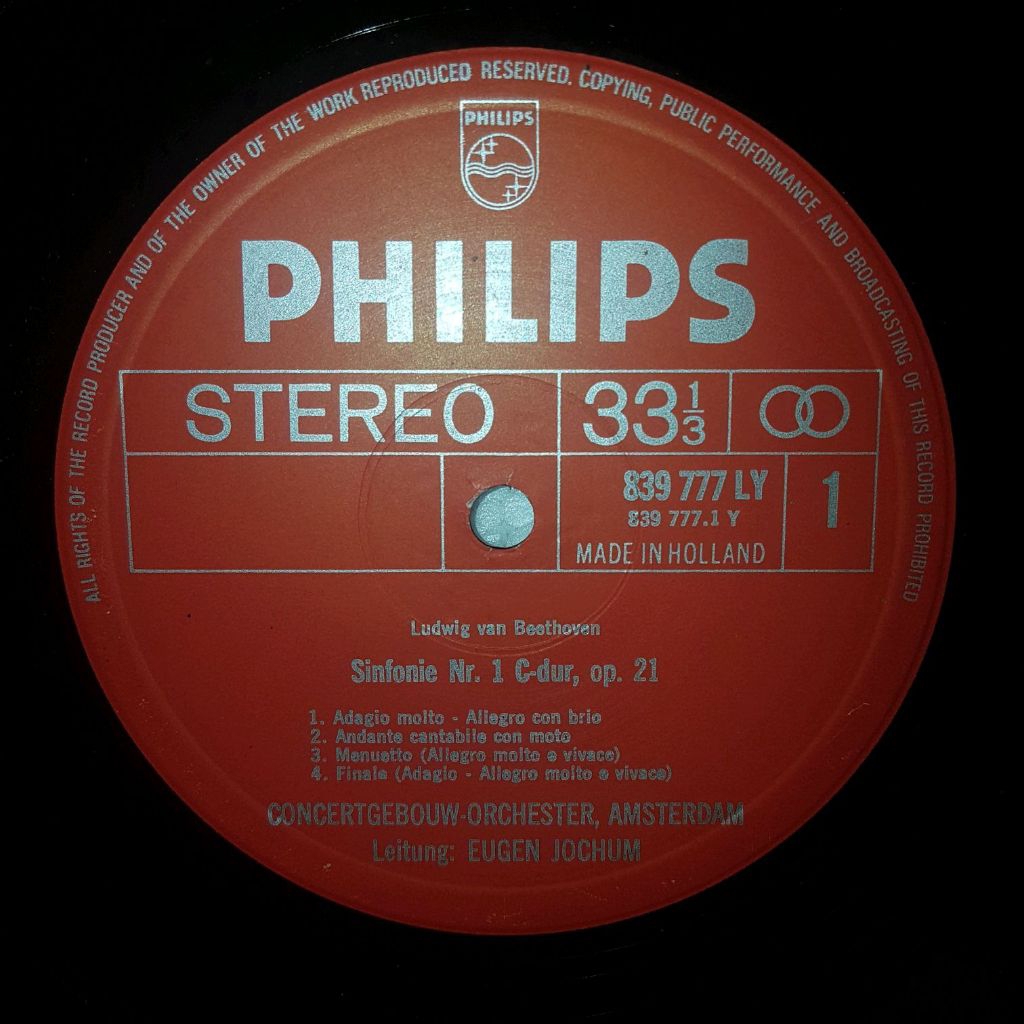 Vinyl Piringan Hitam 12 inch Ludwig Van Beethoven - Sinfonie Nr. 1