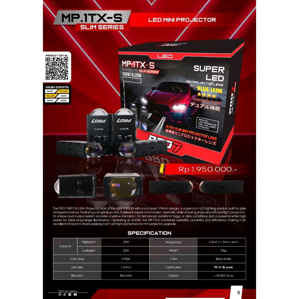 Mini Projie PRO7 MP1TX-S