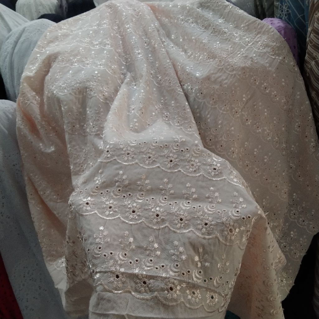 COD kain katun bordir | Harga/0,5m | bahan katun bordir | bahan kain bordir | kain bordir meteran.