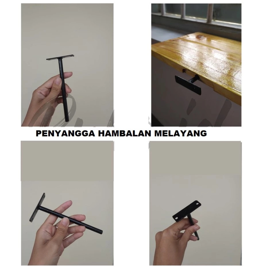 Besi Bracket Ambalan Rak Dinding Melayang