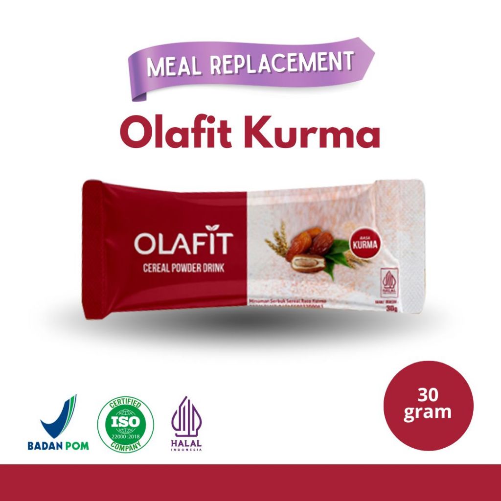 

OLAFIT Meal Replacement Multigrain Cereal Powder Drink Rasa Kurma 1 Pcs Makanan Minuman Diet Sereal Sehat GOFIT GROUP