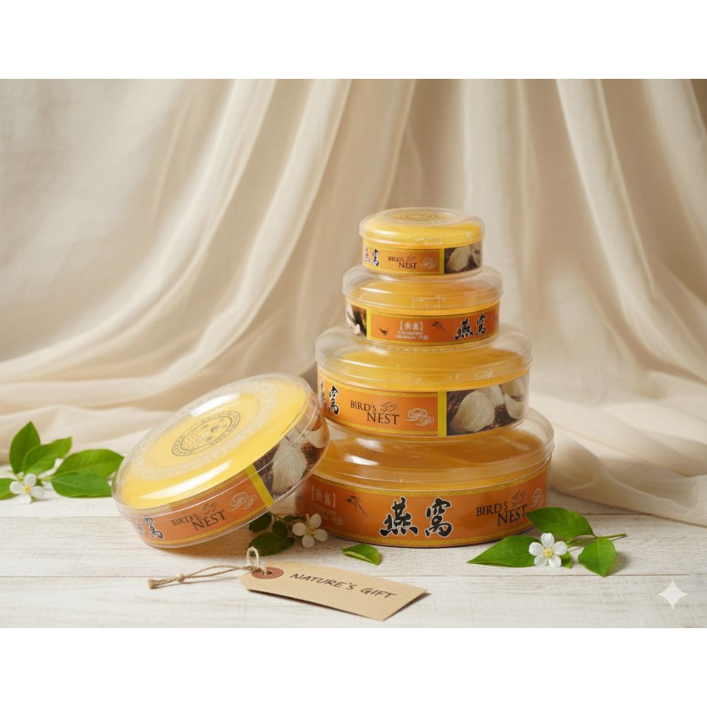 kotak bulat / toples bulat sarang burung walet