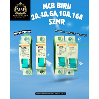 MCB 2Amper 4A 6A10A 16Amper Biru SZMR