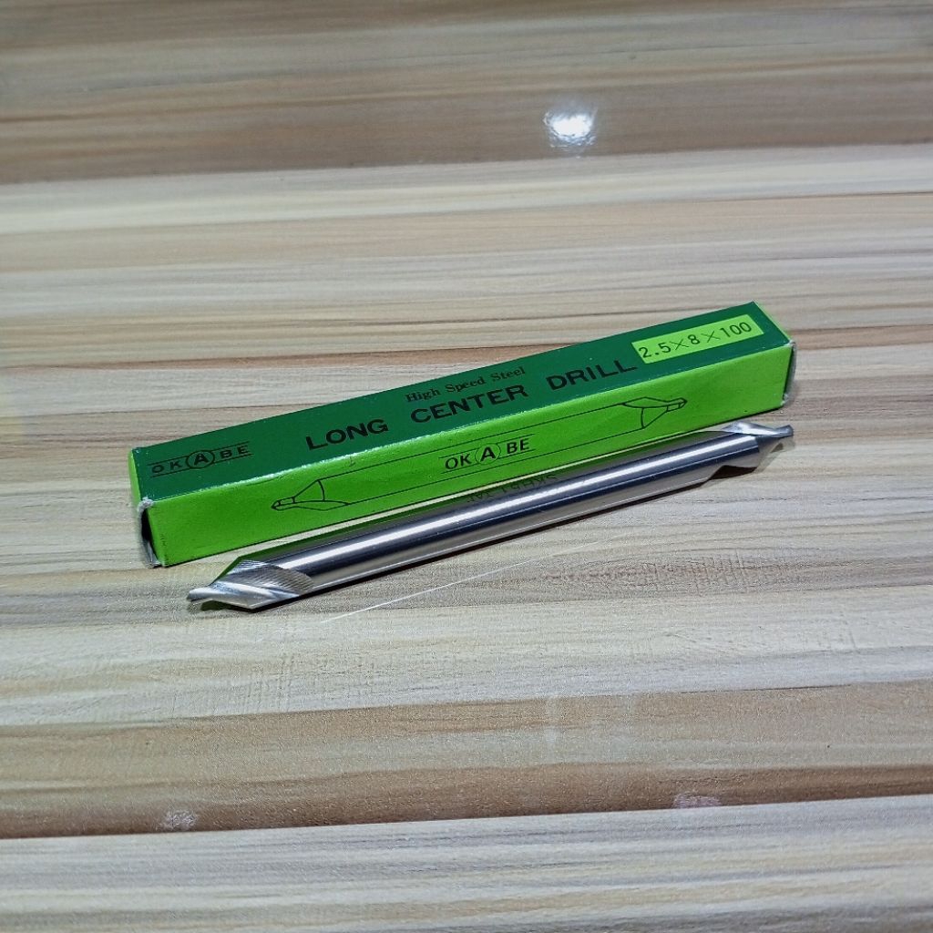 Center drill 2.5×8 OKABE Japan Drill Center 2.5 × 8 × 100 Bor Center Long 100mm