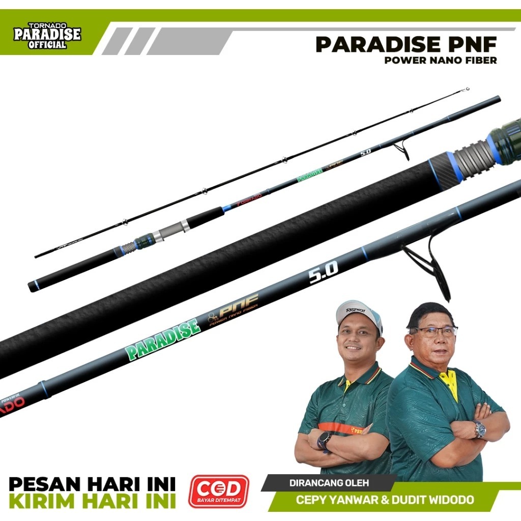 Tornado Paradise Joran Paradise II Power Nano Fiber PNF Handle Full EVA Ringan Kuat Garansi 1 Tahun