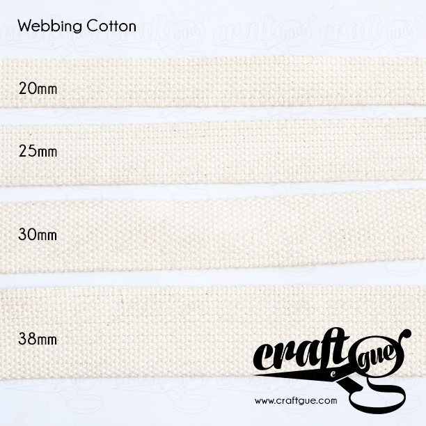 Tali Tas Webbing Cotton Katun (Per Meter)