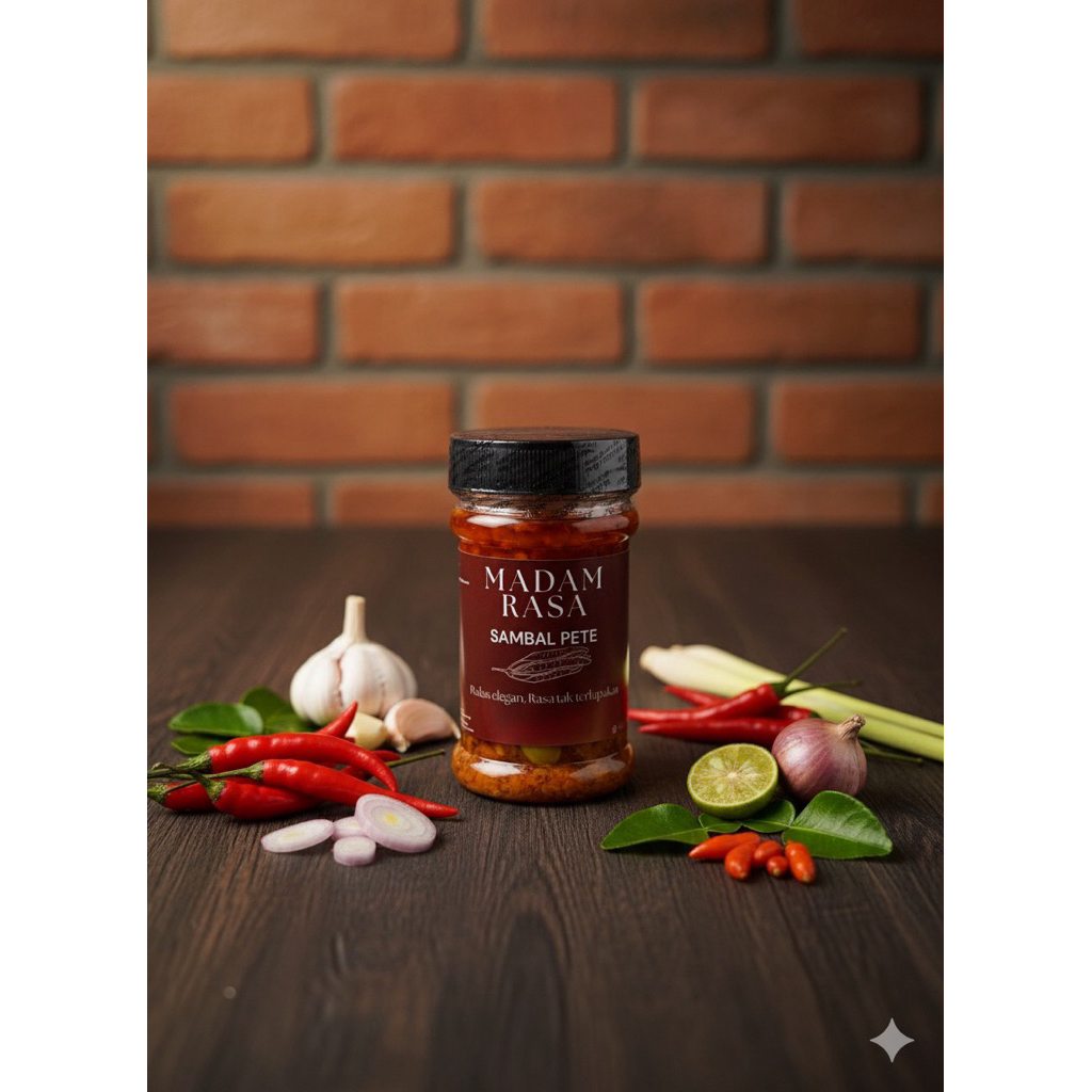 

Madam Rasa Sambal Pete 150ml – Sambal Pedas Premium Homemade Aroma Khas