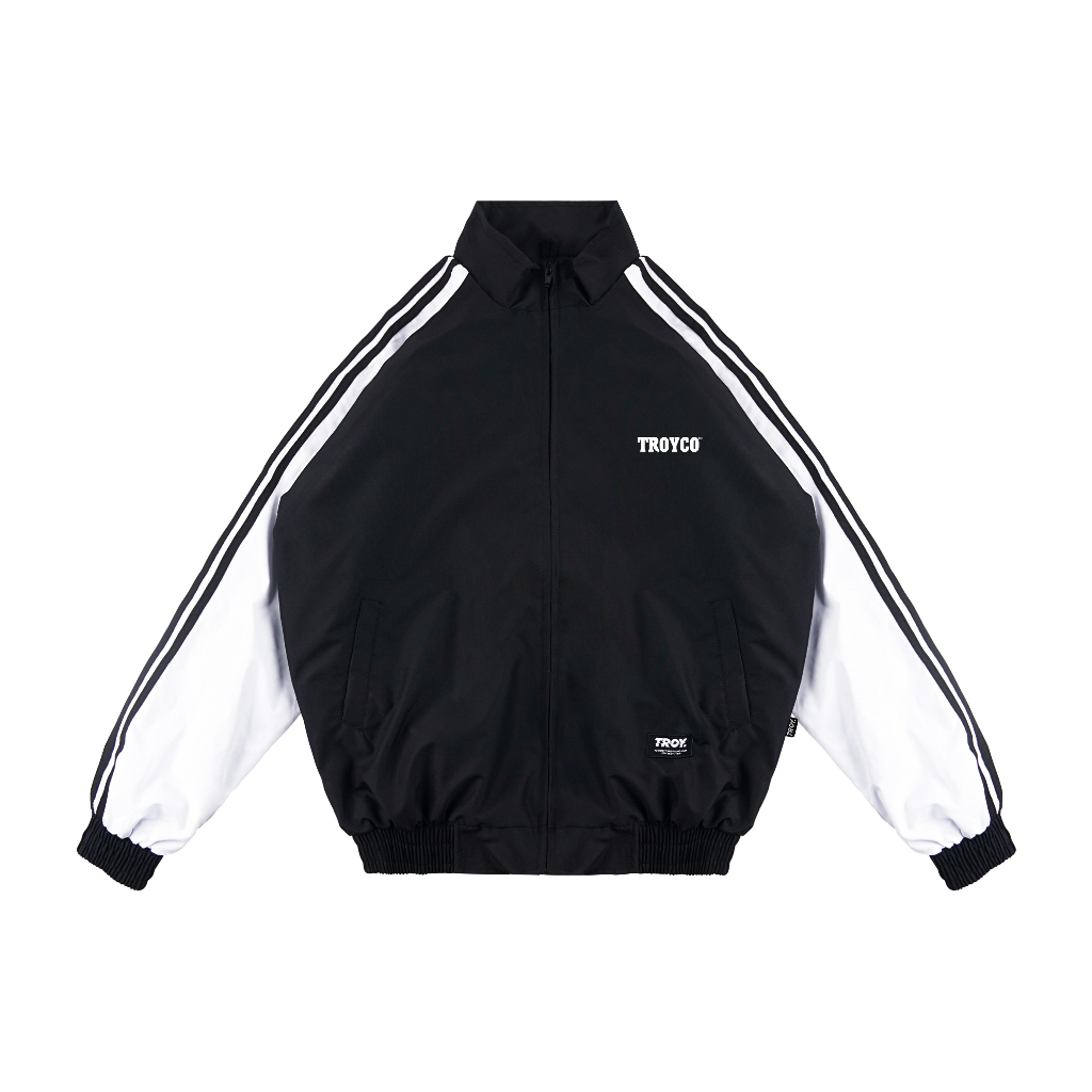 Troy Company Jacket Tracktop Black White Legacy - Jaket Tracktop Hitam Putih JTT 3308
