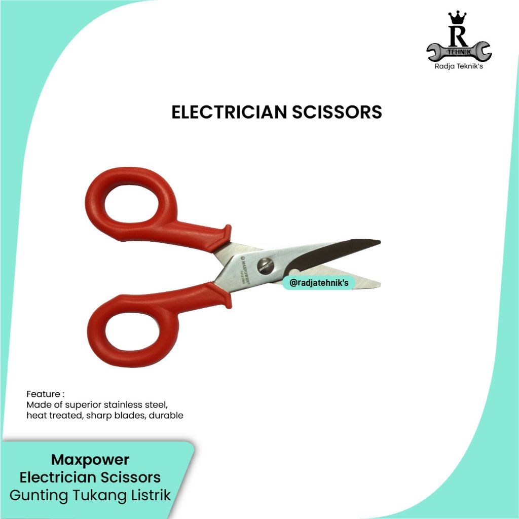 MAXPOWER Electrician Scissors  Gunting Tukang Listrik  Hand Tools Maxpower