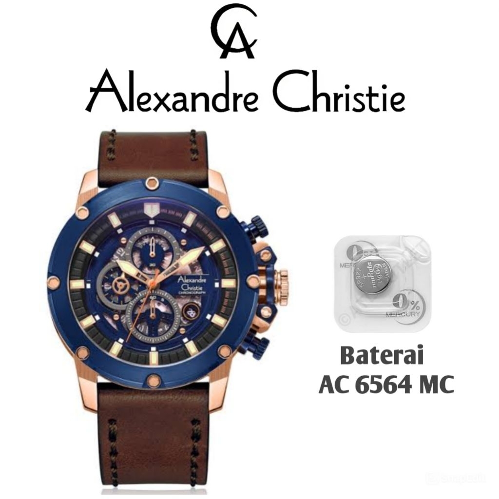 Baterai Original untuk Jam Tangan Alexandre Christie Type AC 6564 MC, AC 6374 MC, AC 6546 MF, AC 641