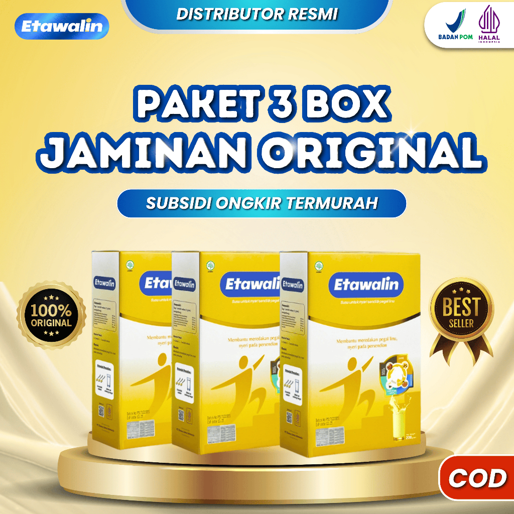 

(SUPER PROMO) Paket Sembuh Etawalin 3 Box - Susu Kambing Etawa Asli Untuk Meredakan Nyeri Sendi Dan Tulang