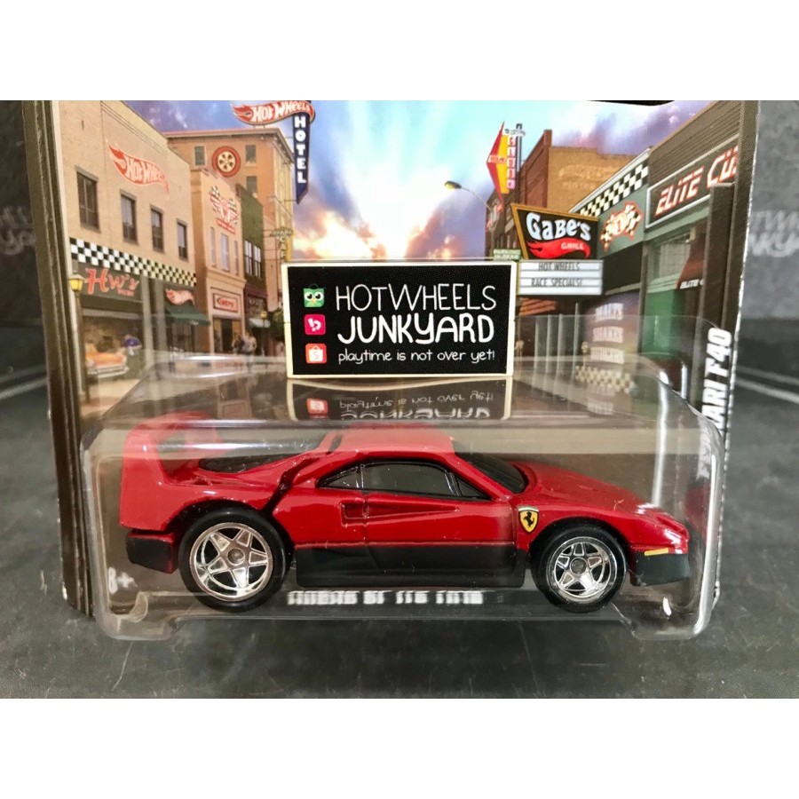 Hot Wheels Boulevard Ferrari F40 Red Real Riders Ban Karet Vhtf