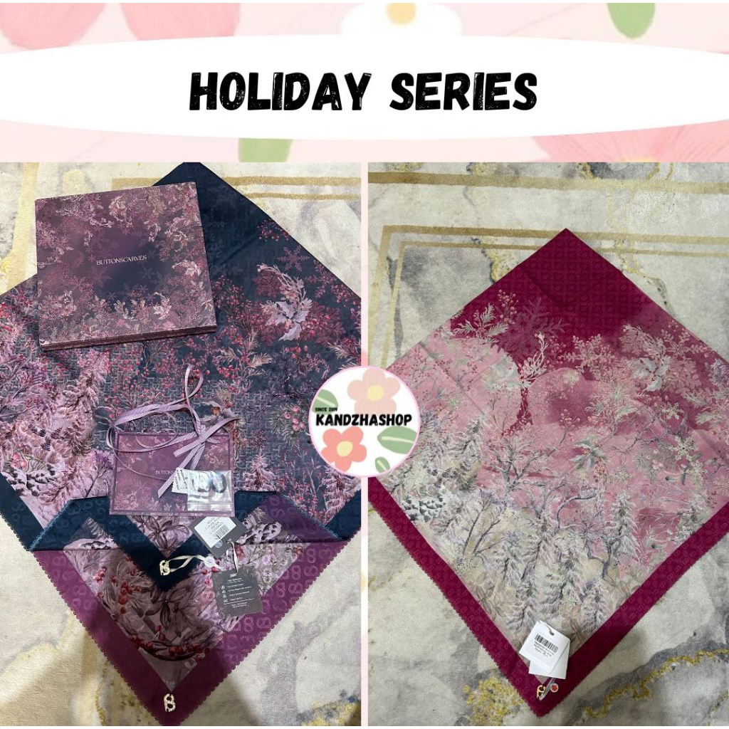 Holiday 1 2 3 Voile square by Buttonscarves